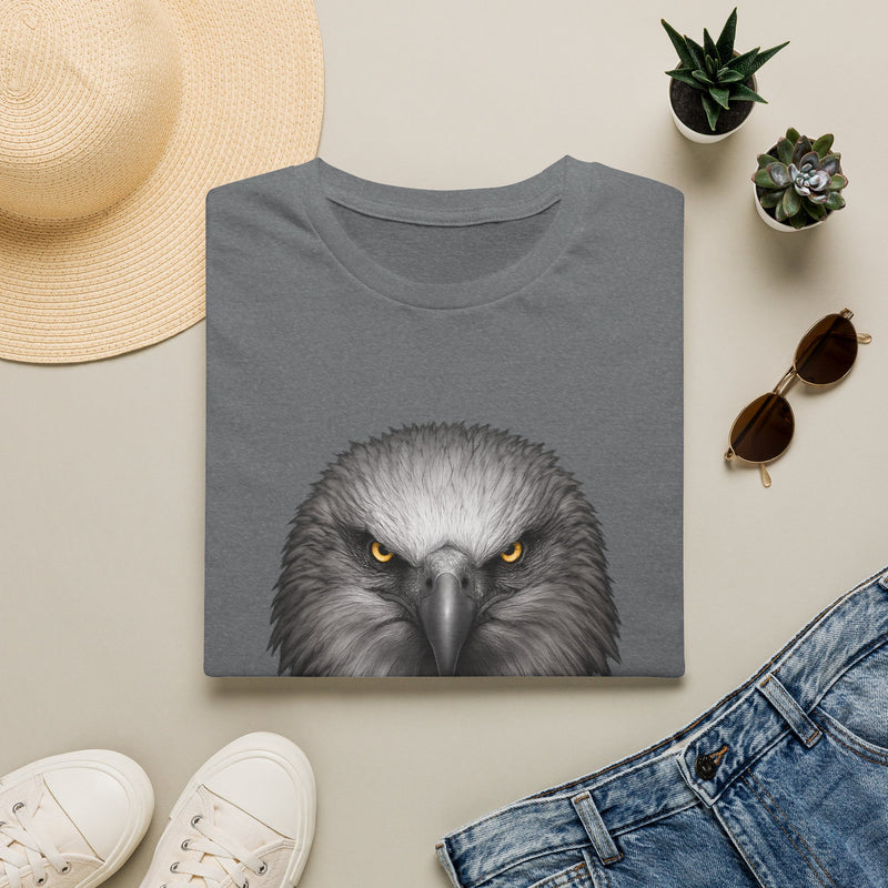 Intense Eagle Face T-Shirt | Fierce Bald Eagle Head Graphic