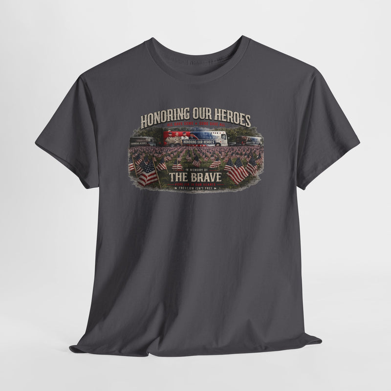 Honoring Our Heroes military memorial Tee | The Brave, American flag