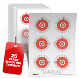 EZ2C Targets #24: Six Bullseye 11"x17" Shooting Paper Target USA MADE