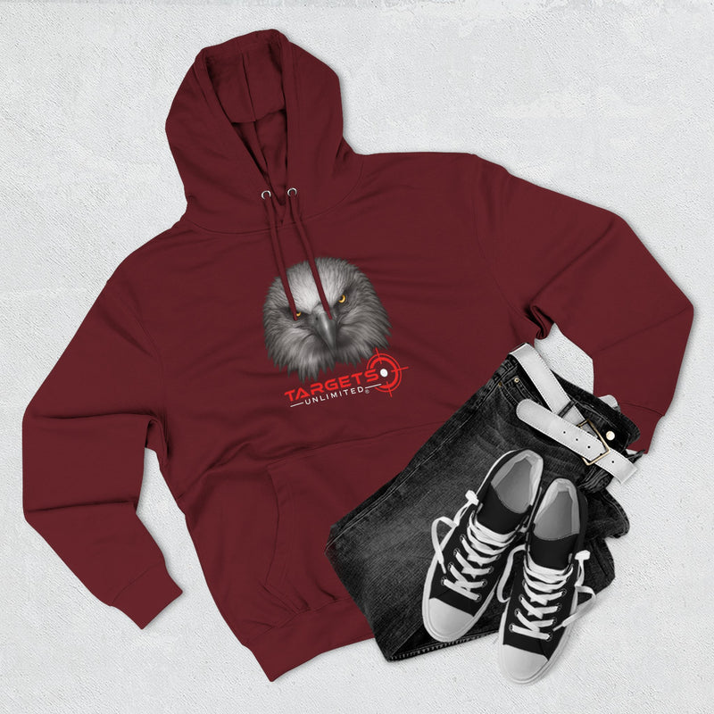 Eagle Head with Target hoodie | Three-Panel Fleece Hoodie