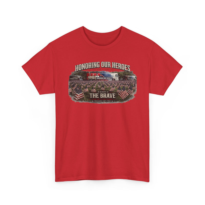 Honoring Our Heroes military memorial Tee | The Brave, American flag