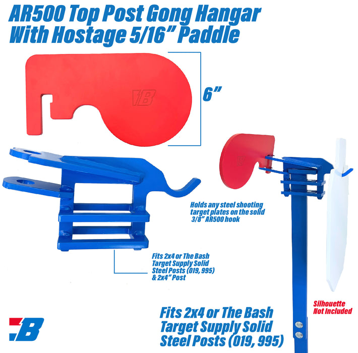 Bash Targets Top Post 2x4 Gong Hostage 5/16"