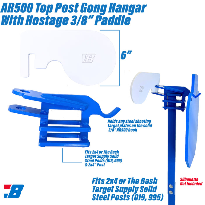 Bash Targets Top Post 2x4 Gong Hostage 3/8"