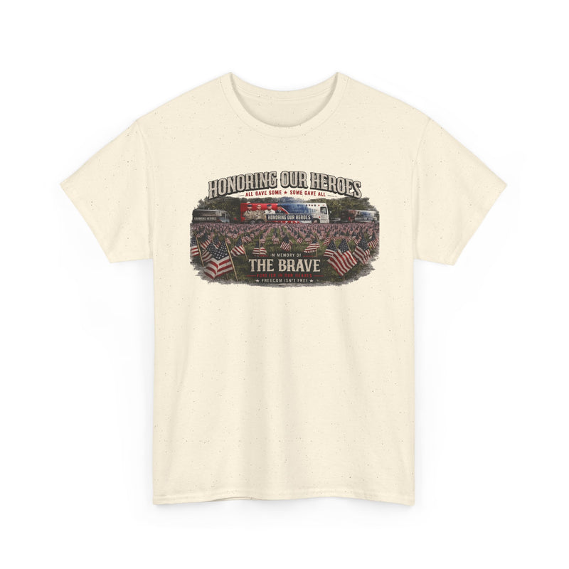 Honoring Our Heroes military memorial Tee | The Brave, American flag
