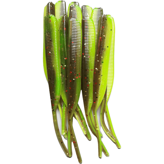 Butchers Baits Drop Shot Shad 4" Plastic Fishing Tubes (12 Pack)