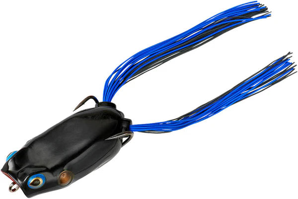 BOOYAH Poppin' Pad Crasher 2.5 inch Topwater Bass Fishing Hollow Body Frog Lure with Weedless Hooks