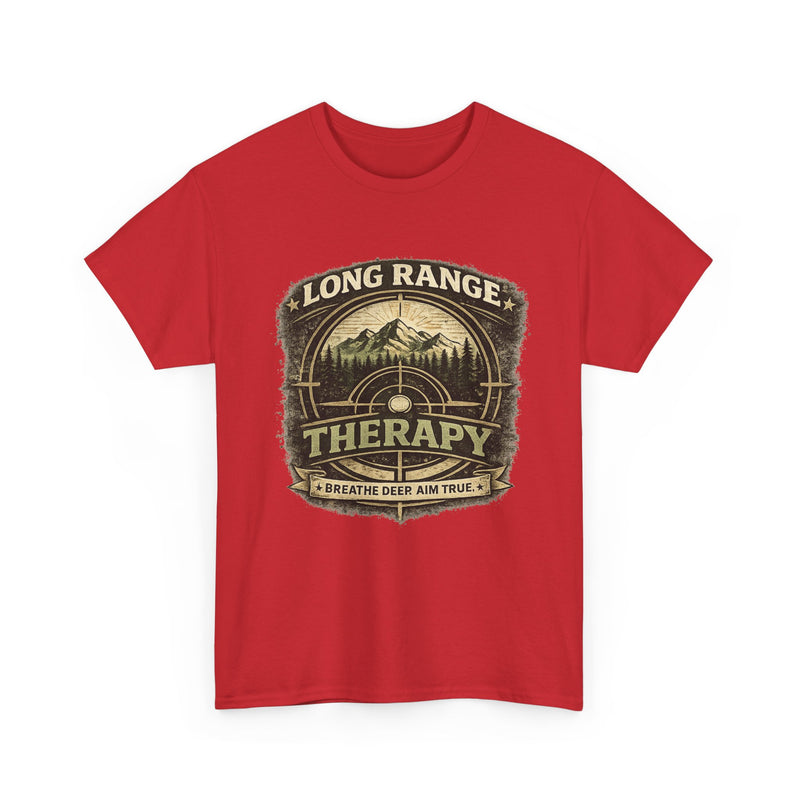 Long Range Therapy Target Shooting T-Shirt — "Long Range Therapy" Rifle Shooter Tee