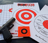 100 EZ2C Mini Shooting Targets, Bright Fluorescent Self-Adhesive 3.5" x 3.5" USA MADE (Pack of 100)