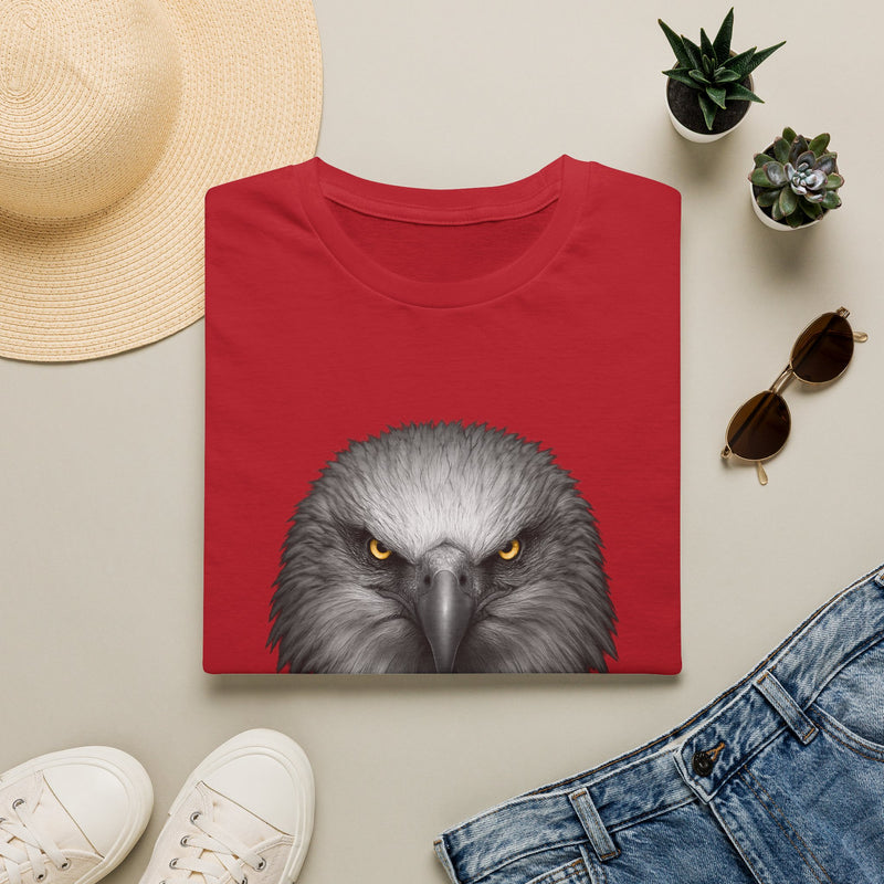 Intense Eagle Face T-Shirt | Fierce Bald Eagle Head Graphic