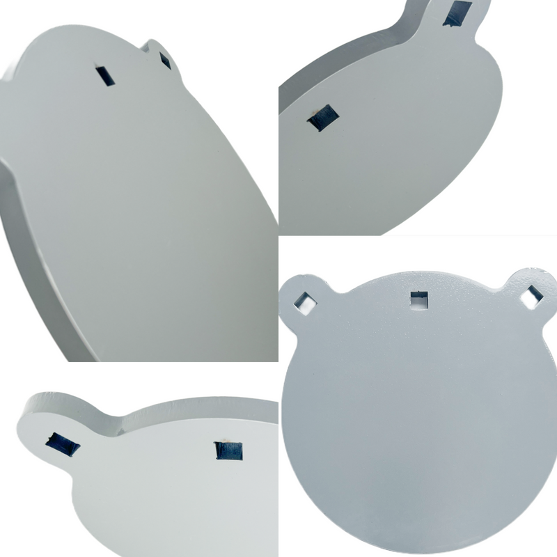 Round Gong AR550 1/2" Thick, Powder Coated Gray