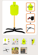Top Tier Biz Target Stand System - AR500 Steel Target with 2x4 Mount Kit - 12x20 Torso — image 1
