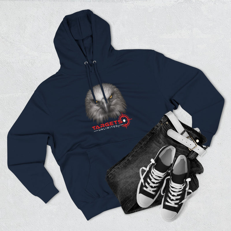 Eagle Head with Target hoodie | Three-Panel Fleece Hoodie