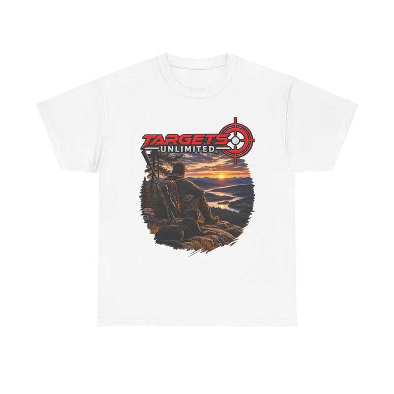 Targets Unlimited Hunting T-Shirt – Sunset Shooter Graphic Tee
