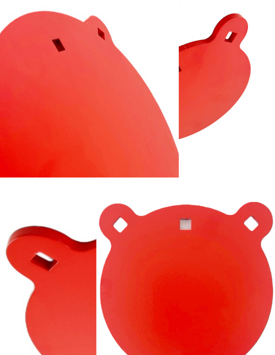 Round Gong AR500 5/16" Thick, Powder Coated Red