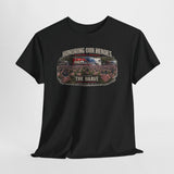 Honoring Our Heroes military memorial Tee | The Brave, American flag — image 1