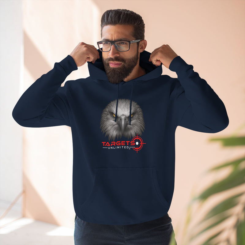 Eagle Head with Target hoodie | Three-Panel Fleece Hoodie