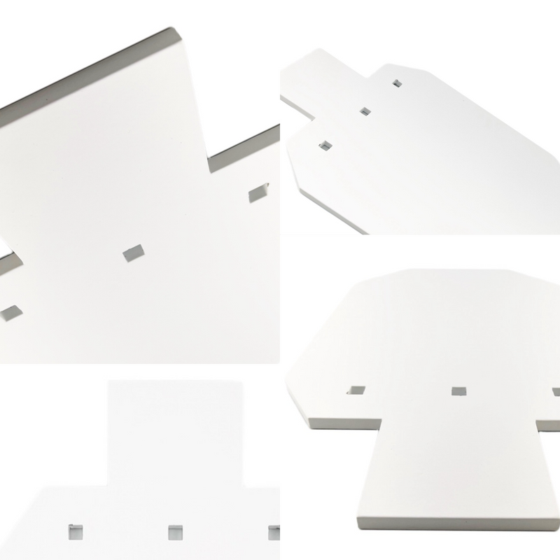 Silhouette Gong AR500 3/8" Thick, Powder Coated White