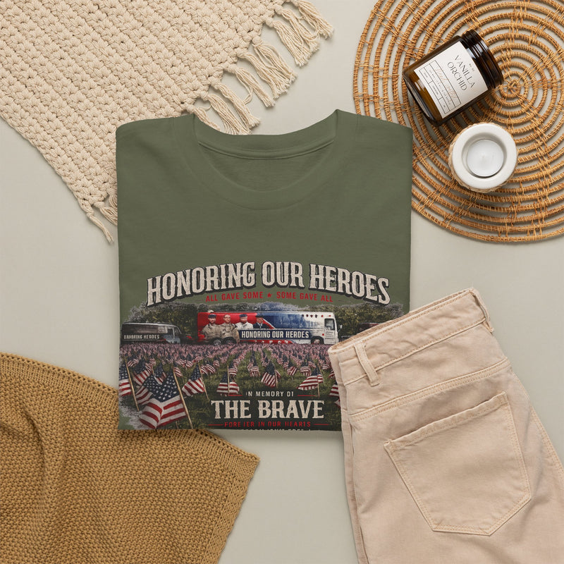 Honoring Our Heroes military memorial Tee | The Brave, American flag