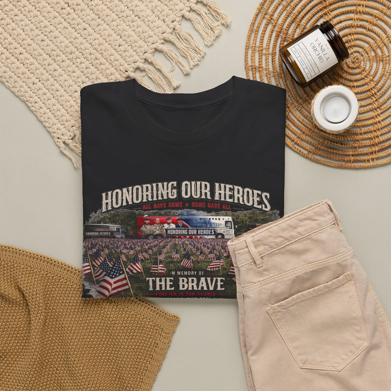 Honoring Our Heroes military memorial Tee | The Brave, American flag