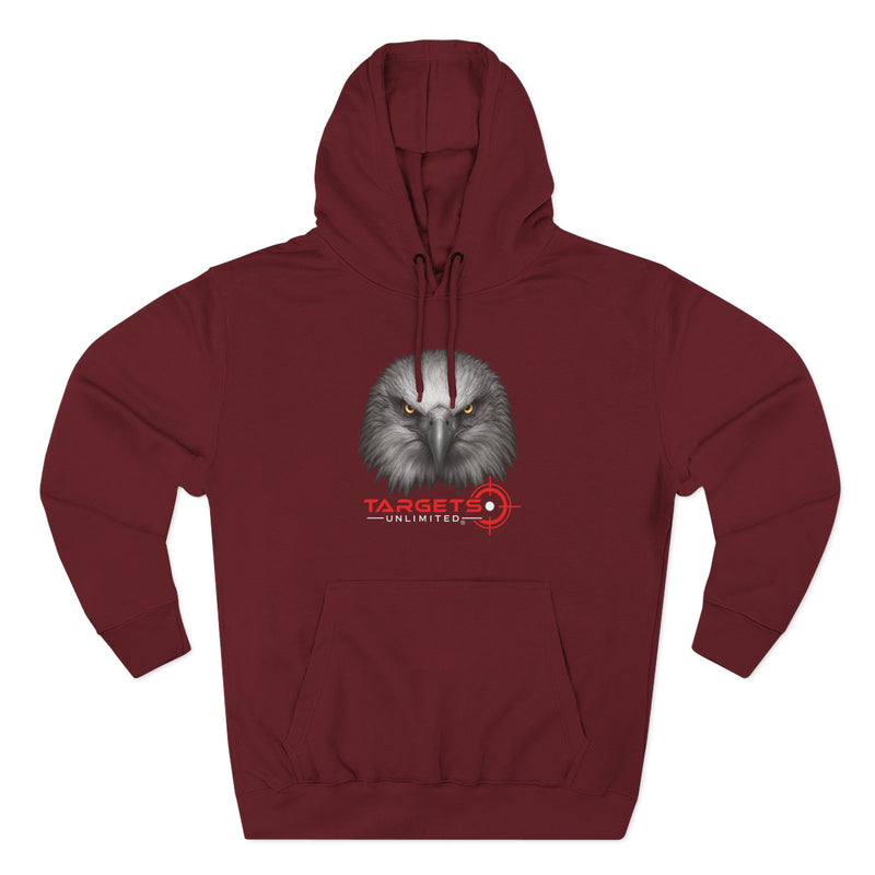 Eagle Head with Target hoodie | Three-Panel Fleece Hoodie