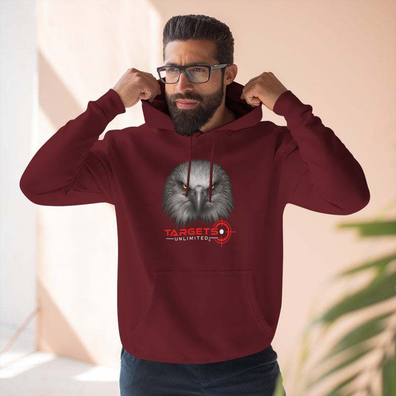 Eagle Head with Target hoodie | Three-Panel Fleece Hoodie
