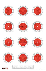 25 EZ2C Targets Style 27/RD10: Small-bore 50ft Paper Shooting Target 11"x17" USA MADE Pad of 25