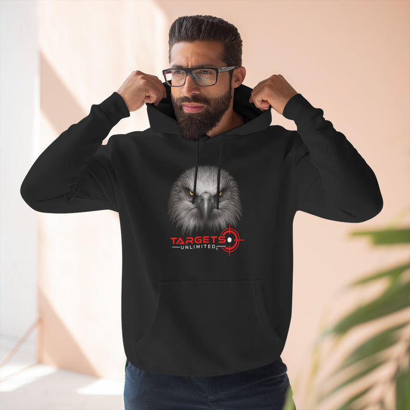 Eagle Head with Target hoodie | Three-Panel Fleece Hoodie