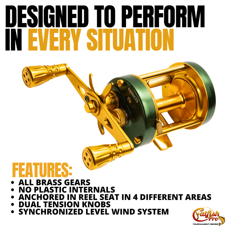 6800 CTS Round Baitcaster Reel