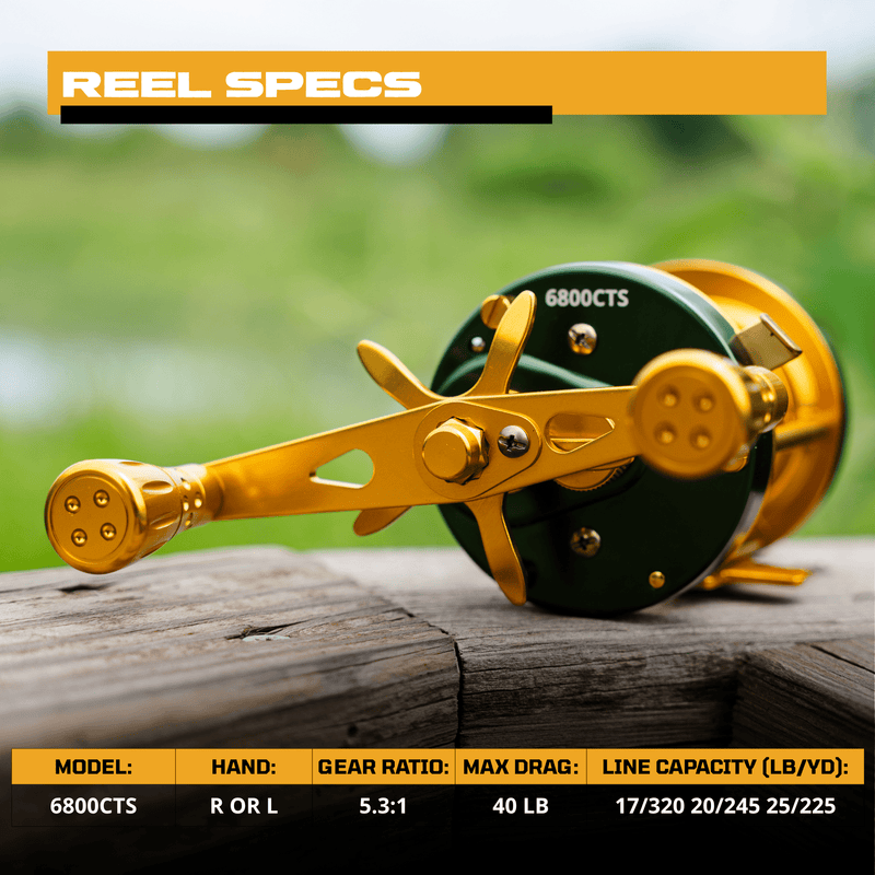 6800 CTS Round Baitcaster Reel