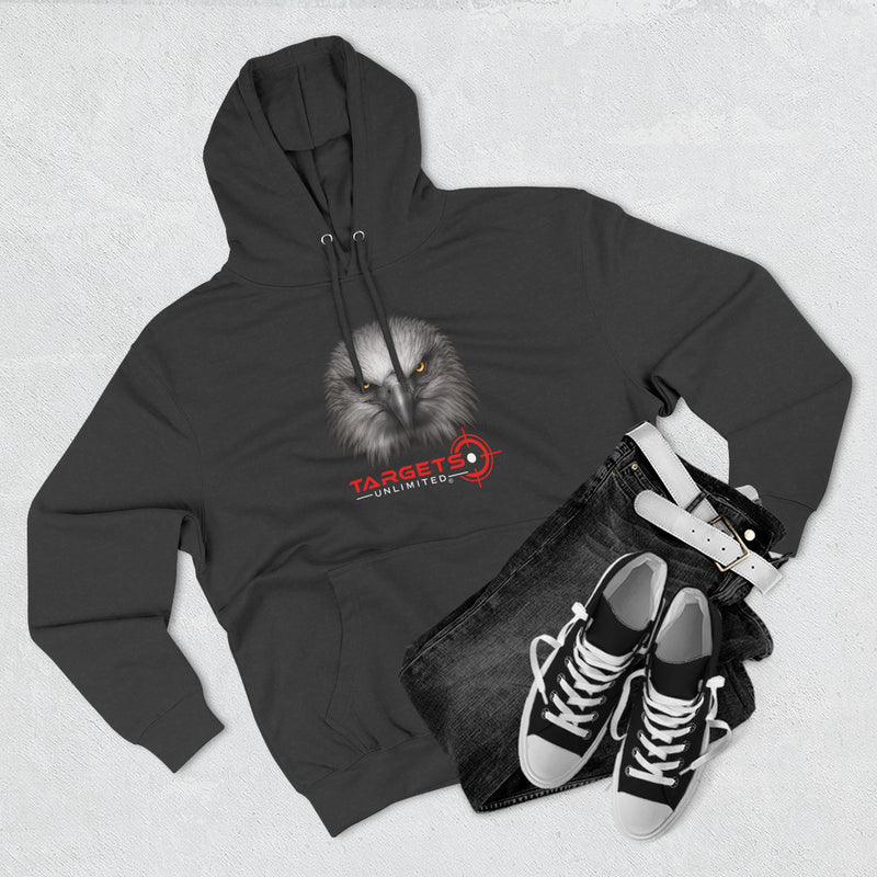 Eagle Head with Target hoodie | Three-Panel Fleece Hoodie