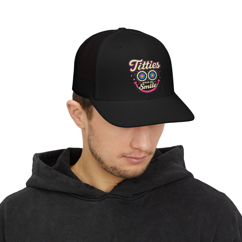 Trucker Cap | "Titties Make Me Smile" Graphic Snapback