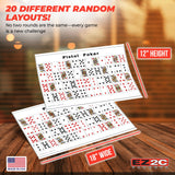 20 EZ2C Pistol Poker Paper Shooting Targets 12"x18" 20 pack USA MADE
