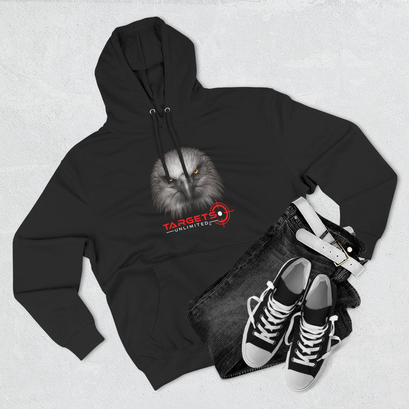 Eagle Head with Target hoodie | Three-Panel Fleece Hoodie
