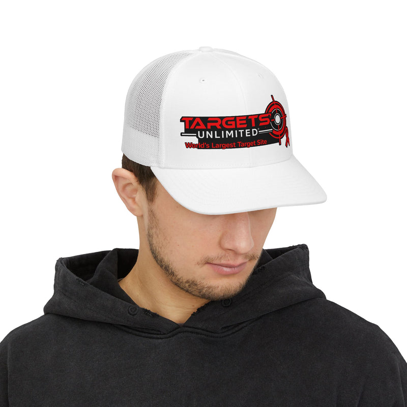 Targets Unlimited logo Snapback | Trucker cap with target graphic