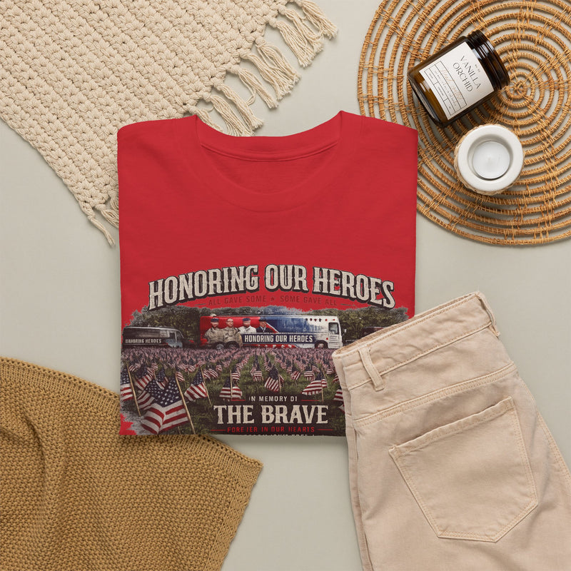 Honoring Our Heroes military memorial Tee | The Brave, American flag