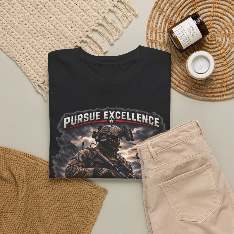 Pursue Excellence Archery & Shooting Tee | Targets Unlimited Back Graphic