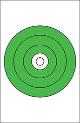 25 EZ2C Targets RD2: USA Made 10" Bullseye Pad of 25 Shooting Paper Targets 11"x17"