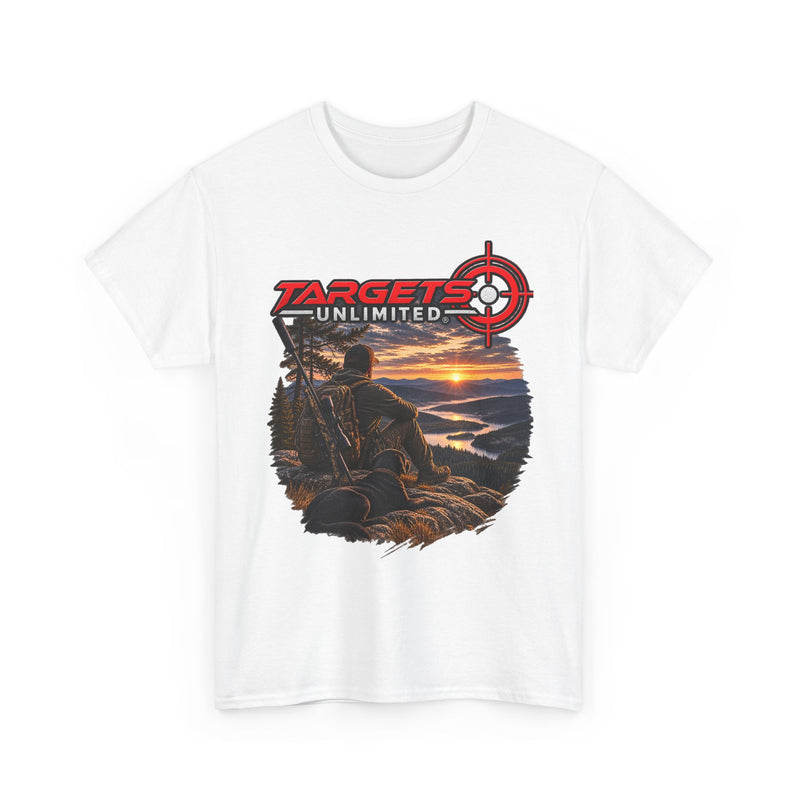 Targets Unlimited Hunting T-Shirt – Sunset Shooter Graphic Tee