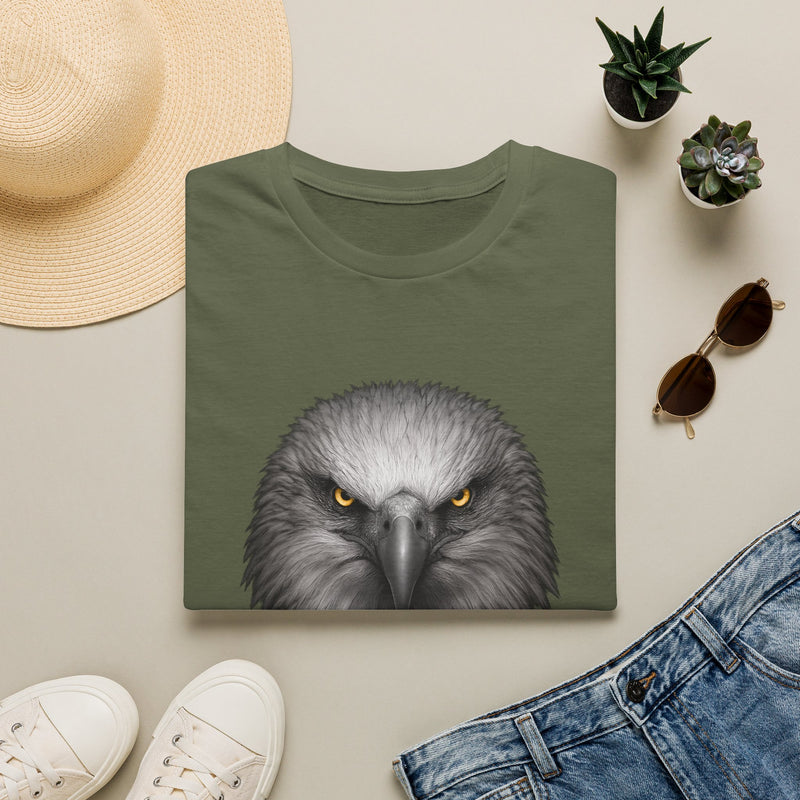 Intense Eagle Face T-Shirt | Fierce Bald Eagle Head Graphic