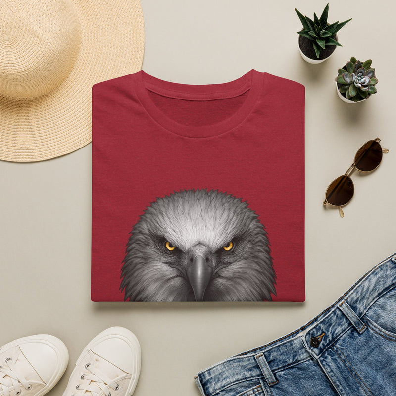 Intense Eagle Face T-Shirt | Fierce Bald Eagle Head Graphic