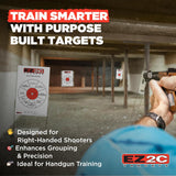 EZ2C Right Hand/Left Hand Diagnostic Training Paper Target 11”x17” USA MADE Style 11