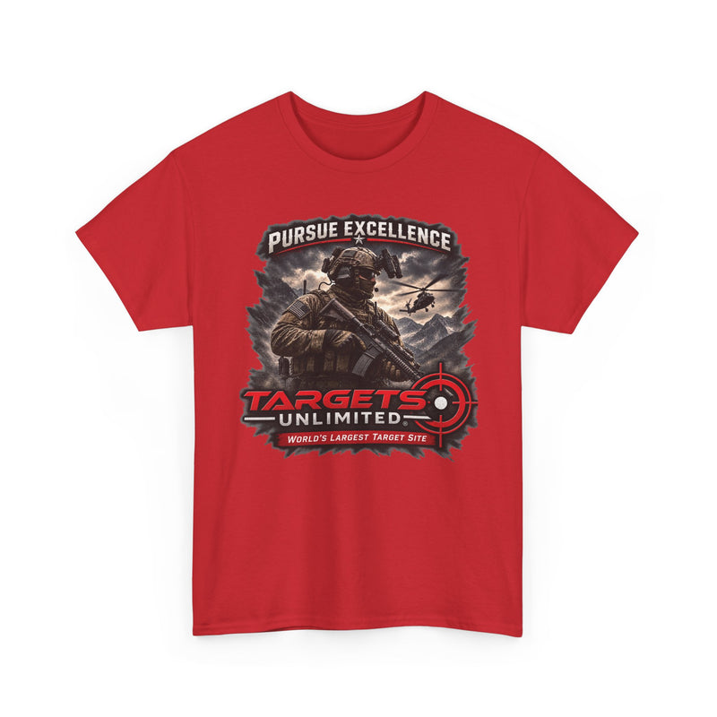 Pursue Excellence Archery & Shooting Tee | Targets Unlimited Back Graphic