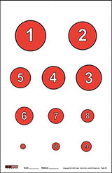 EZ2C Targets #20/RD7: Reducing Circles Paper Shooting Targets 11"x17" USA Made