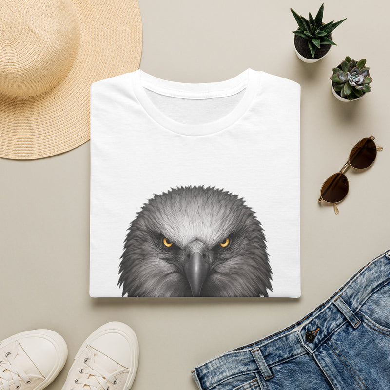 Intense Eagle Face T-Shirt | Fierce Bald Eagle Head Graphic