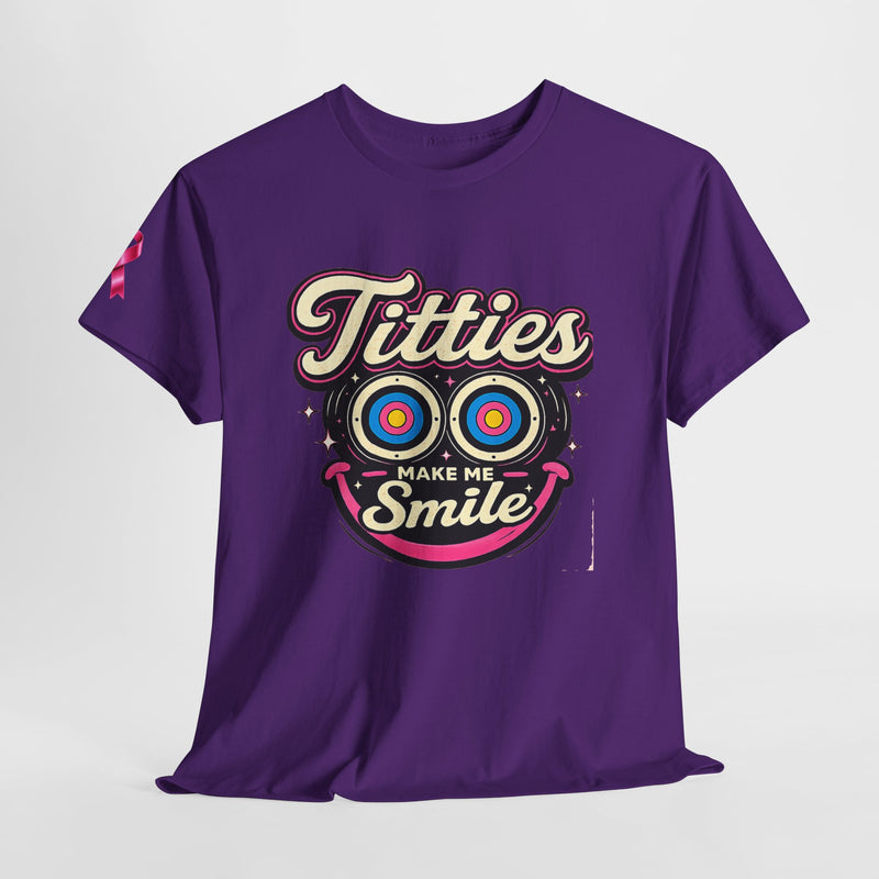 International Breast Cancer Awareness shirt | "Titties make me smile" Graphic