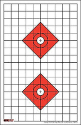 EZ2C Targets #13: Shooting Range Paper Target w 1" Grids 11"x17” USA MADE