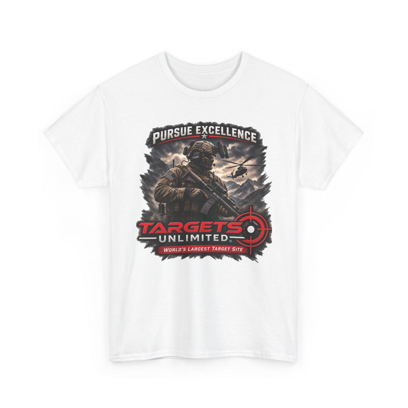 Pursue Excellence Archery & Shooting Tee | Targets Unlimited Back Graphic