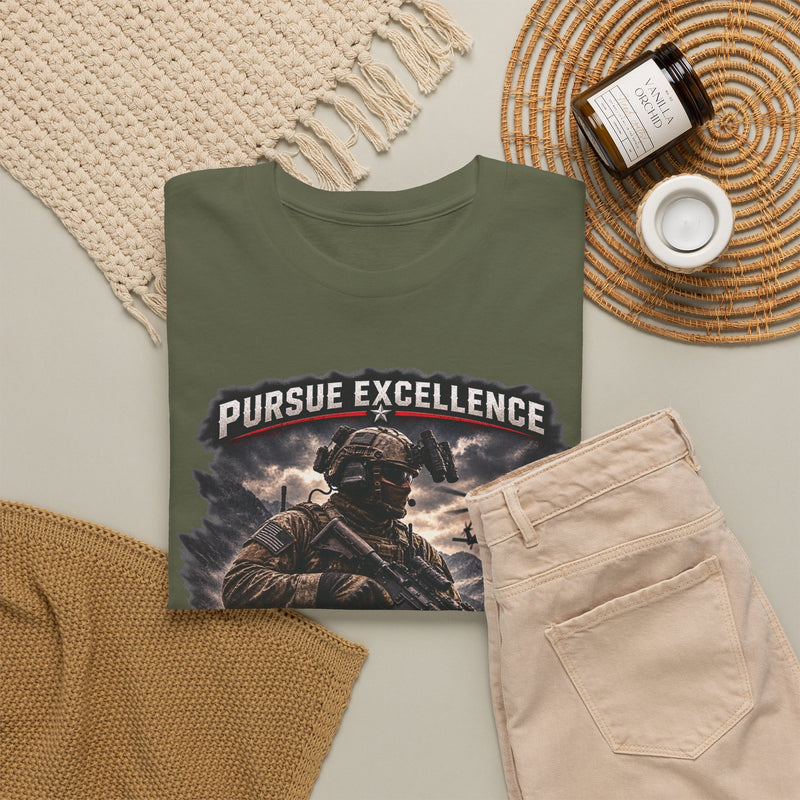 Pursue Excellence Archery & Shooting Tee | Targets Unlimited Back Graphic