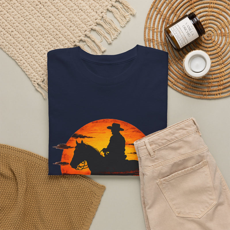 Live Free Cowboy Sunset T-shirt | Targets Unlimited Back Graphic