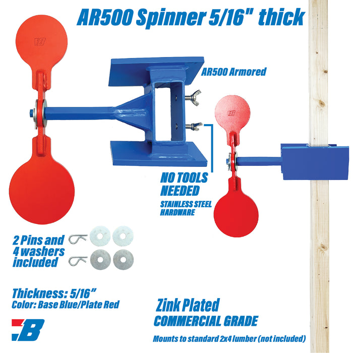 Bash Targets Target Stand Spinner 2x4 - 5/16"